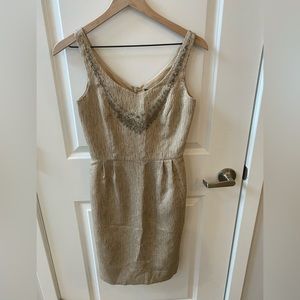 Tahari, Gold Dress, 0